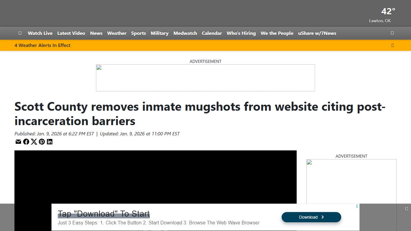 Scott County removes inmate mugshots from website citing post-incarceration barriers